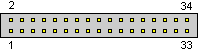 34 pin IDC male connector layout